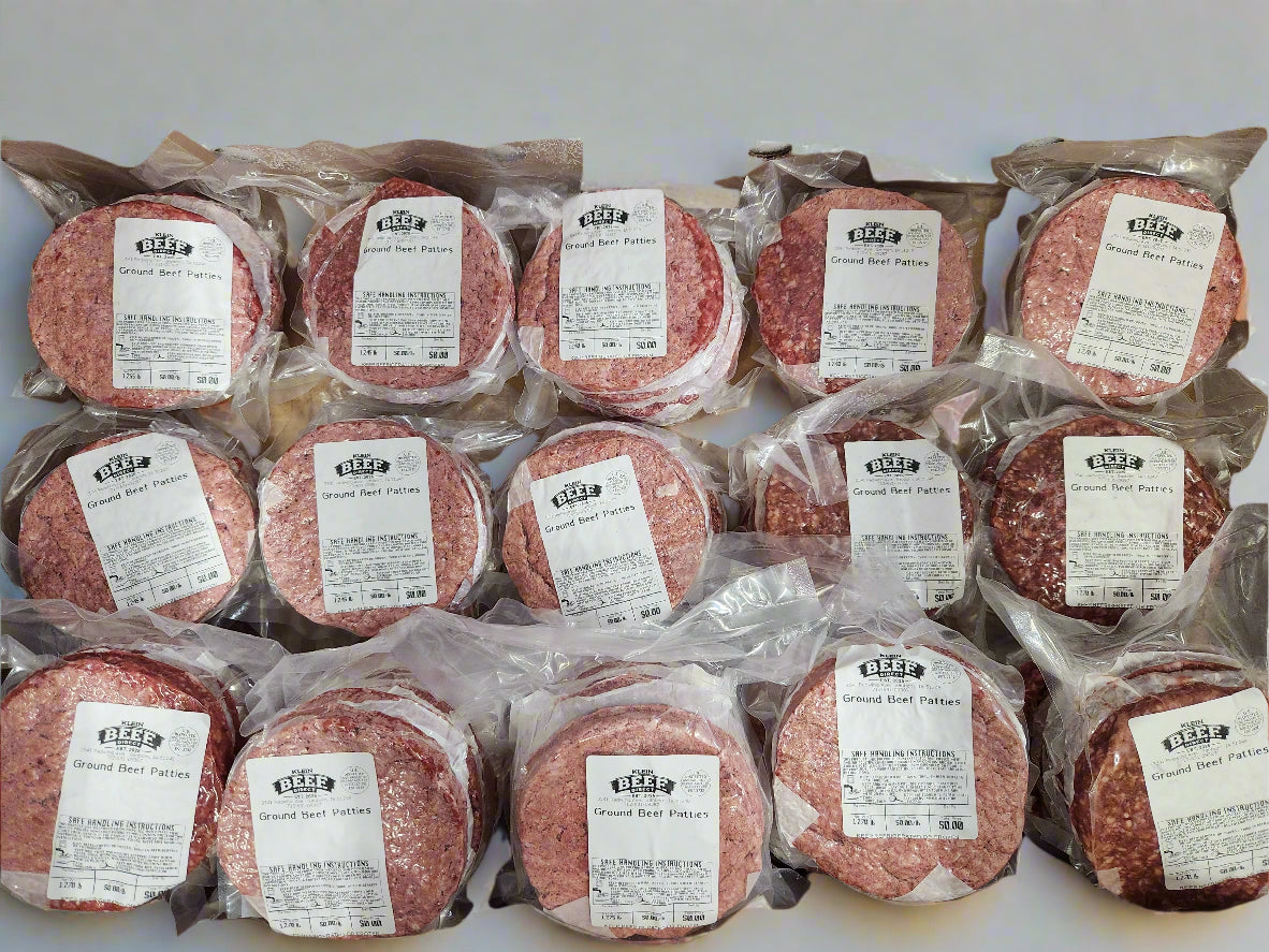 Klein Beef Hamburger Boxes – Farm Fresh Beef from Iowa | Klein Beef Direct